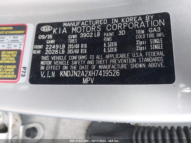KIA Soul 2017 KNDJN2A2XH7419526 Image 9
