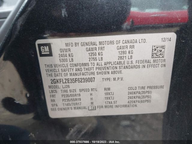 2GKFLZE35F6239007 GMC Terrain Denali