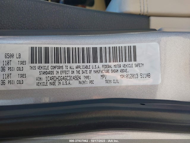 Dodge DURANGO LIMITED 2016 1C4RDHDG4GC314924 Image 9