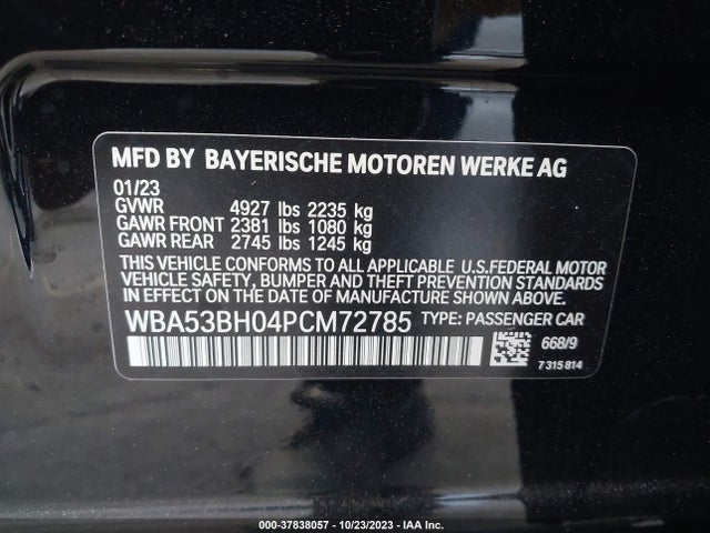 BMW 530I 2023 WBA53BH04PCM72785 Image 9