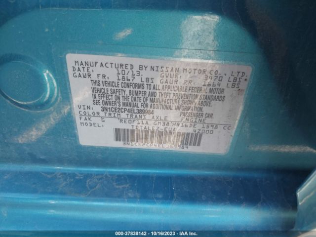 3N1CE2CP4EL389984 Nissan Versa Note Sv