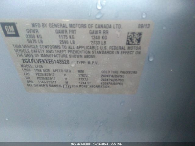 2GKFLVEKXE6143520 GMC Terrain Sle