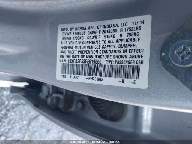 19XFB2F53FE019550 Honda Civic Sedan Lx