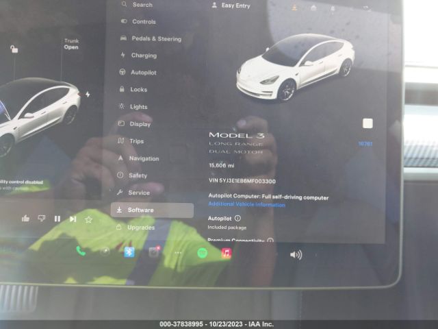 5YJ3E1EB6MF003300 Tesla Model 3 Long Range Dual Motor All-wheel Drive