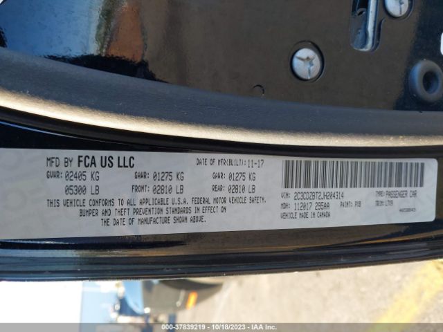 2C3CDZBT2JH204314 Dodge Challenger R/t