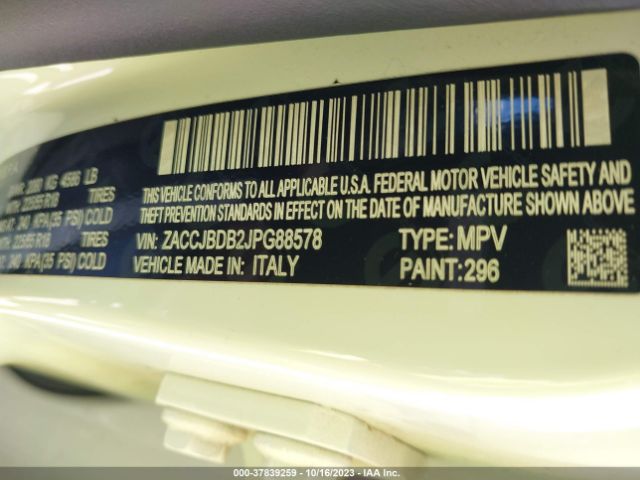 ZACCJBDB2JPG88578 Jeep Renegade Limited