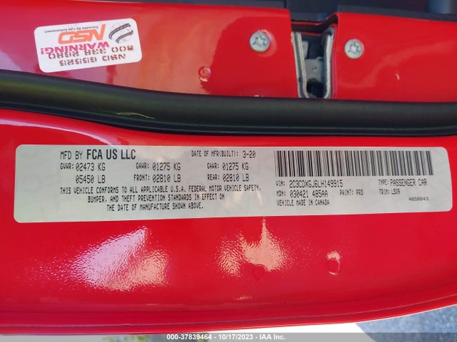 Dodge Charger Scat Pack Rwd 2020 2C3CDXGJ6LH149915 Image 9