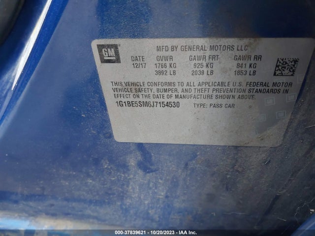 1G1BE5SM6J7154530 Chevrolet CRUZE LT