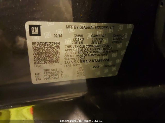Chevrolet Tahoe Lt 2018 1GNSKBKC2JR284774 Image 9