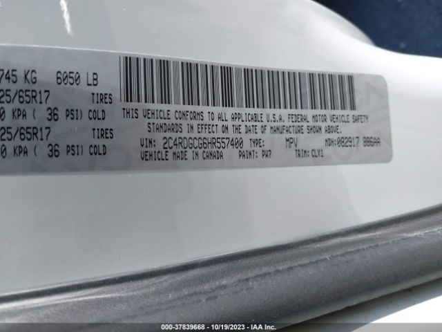 2C4RDGCG6HR557400 Dodge Grand Caravan Sxt