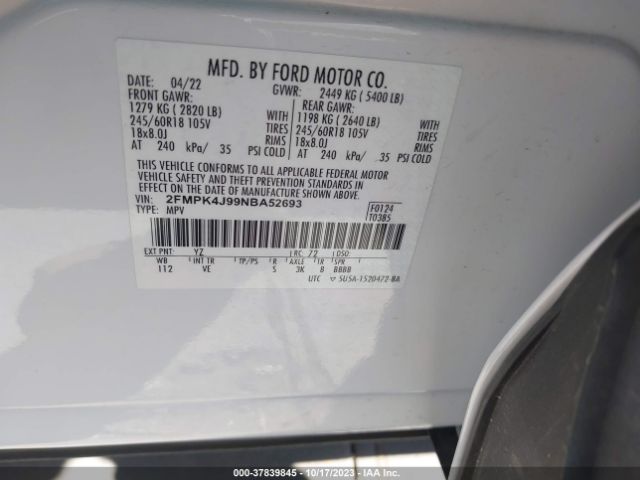 2FMPK4J99NBA52693 Ford Edge Sel/st-line