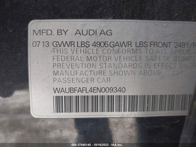Audi A4 PREMIUM 2014 WAUBFAFL4EN009340 Image 9