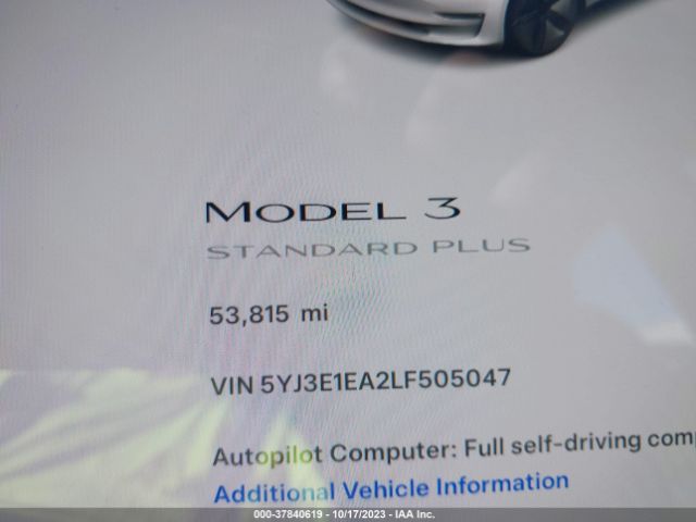 5YJ3E1EA2LF505047 Tesla Model 3 Standard Range