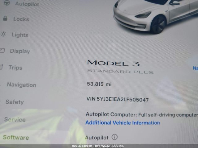 5YJ3E1EA2LF505047 Tesla Model 3 Standard Range