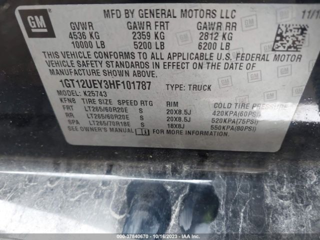 1GT12UEY3HF101787 GMC Sierra 2500hd Denali