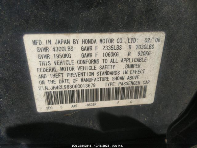 2006 ACURA TSX JH4CL96806C013679 Photo 8
