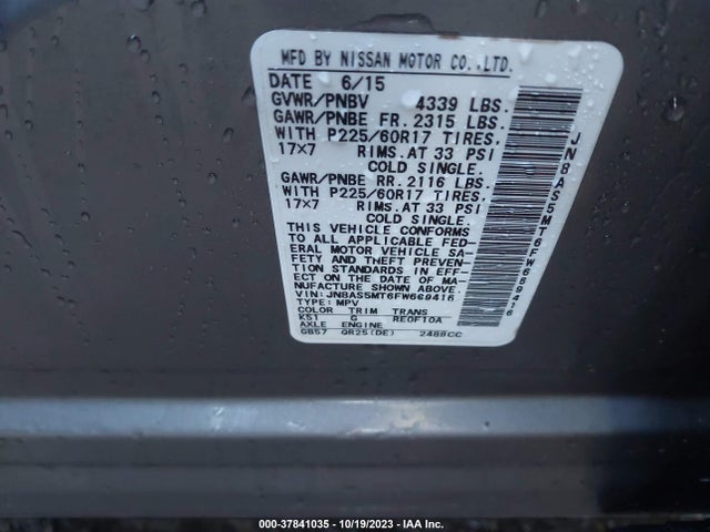Nissan Rogue Select S 2015 JN8AS5MT6FW669416 Image 9