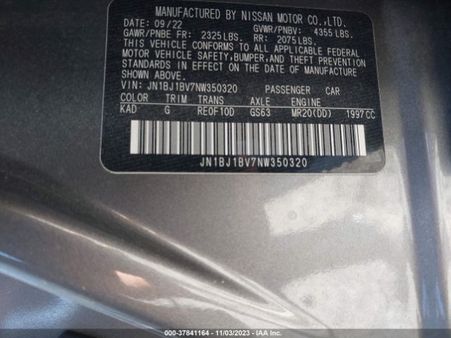 JN1BJ1BV7NW350320 Nissan Rogue Sport Sv