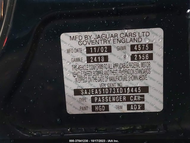 2003 JAGUAR X-TYPE SAJEA51D73XD19445 Photo 8