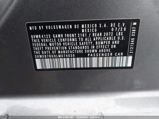 3VWEB7BU0LM074039 Volkswagen JETTA SEL