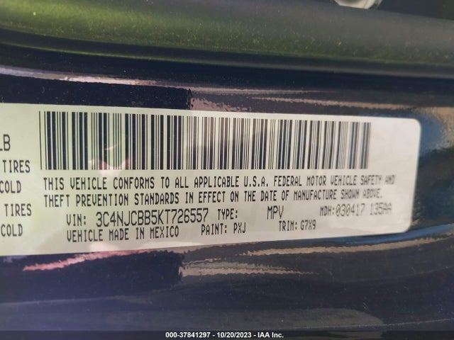 2019 JEEP COMPASS ALTITUDE FWD VIN: 3C4NJCBB5KT726557
