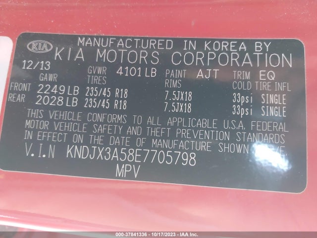 KIA Soul ! 2014 KNDJX3A58E7705798 Image 9