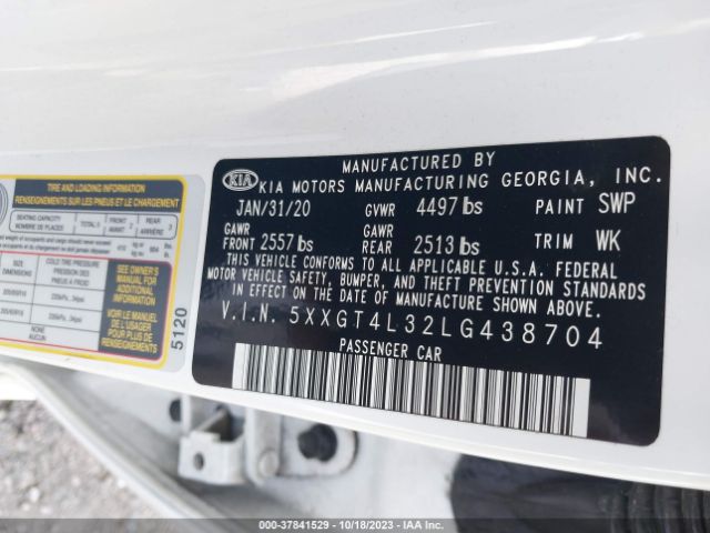 5XXGT4L32LG438704 KIA Optima Lx