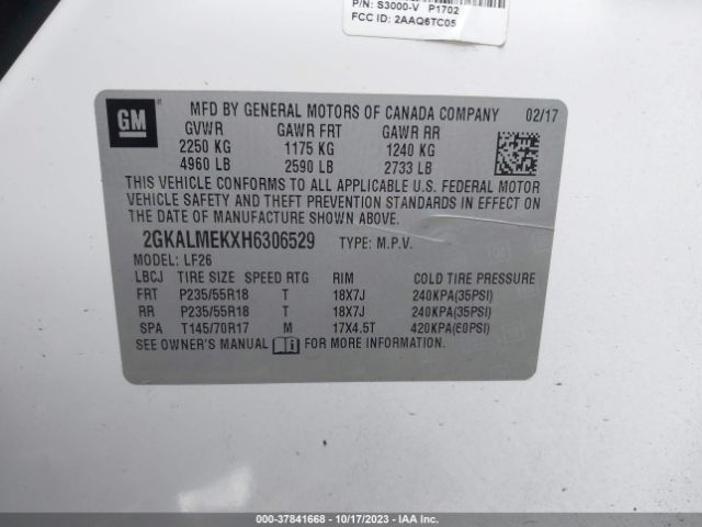 2GKALMEKXH6306529 GMC Terrain Sle