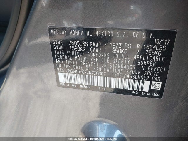 Honda FIT EX 2018 3HGGK5H87JM720007 Image 9