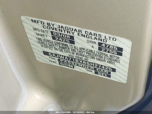 2008 JAGUAR XJ SAJWA71BX8SH27425 Photo 8