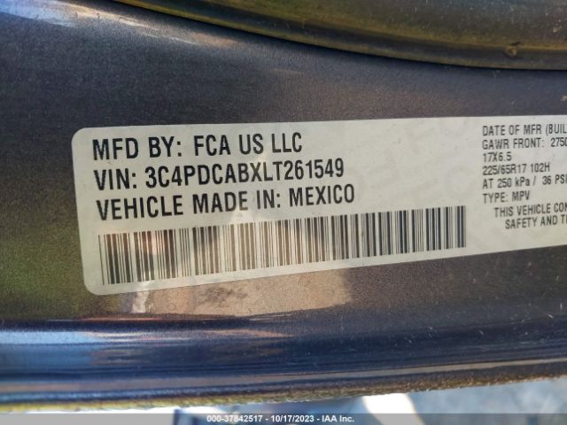 3C4PDCABXLT261549 Dodge Journey Se Value