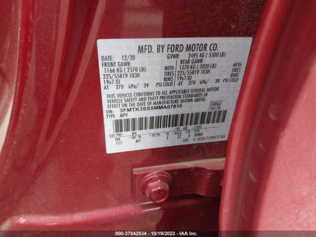 3FMTK3SS5MMA07810 Ford Mustang Mach-e Premium