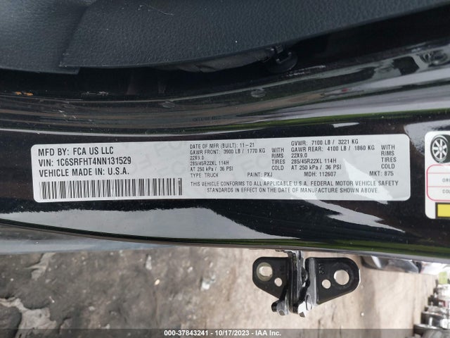 1C6SRFHT4NN131529 RAM 1500 Limited