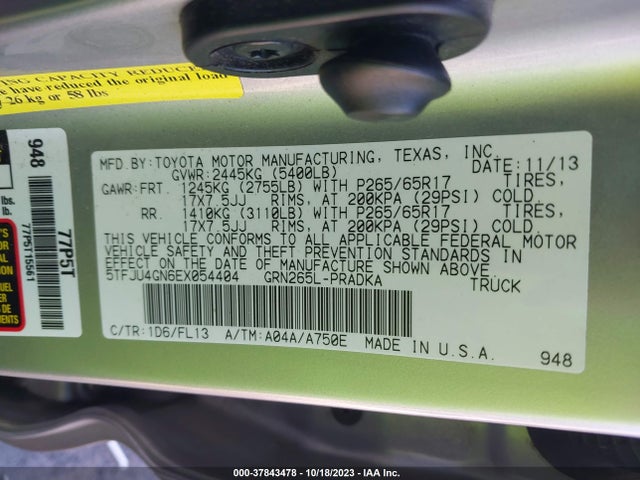 Toyota Tacoma Prerunner 2014 5TFJU4GN6EX054404 Image 9