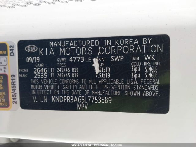 KNDPR3A65L7753589 KIA Sportage Sx Turbo