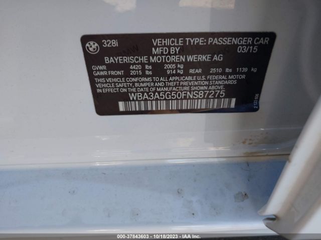 WBA3A5G50FNS87275 BMW 3 Series 328i