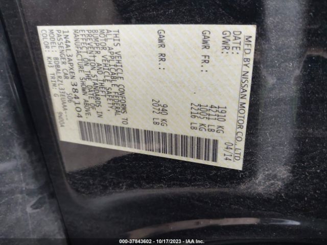 1N4AL3APXEN384104 Nissan ALTIMA 2.5