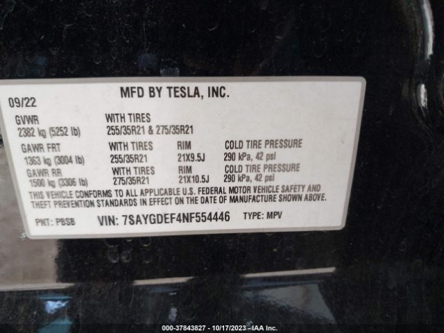 7SAYGDEF4NF554446 Tesla Model Y Performance