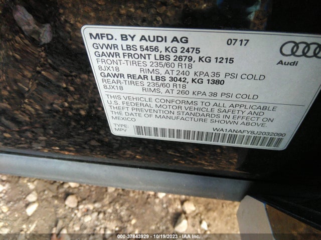WA1ANAFY8J2032090 Audi Q5 Premium/tech Premium