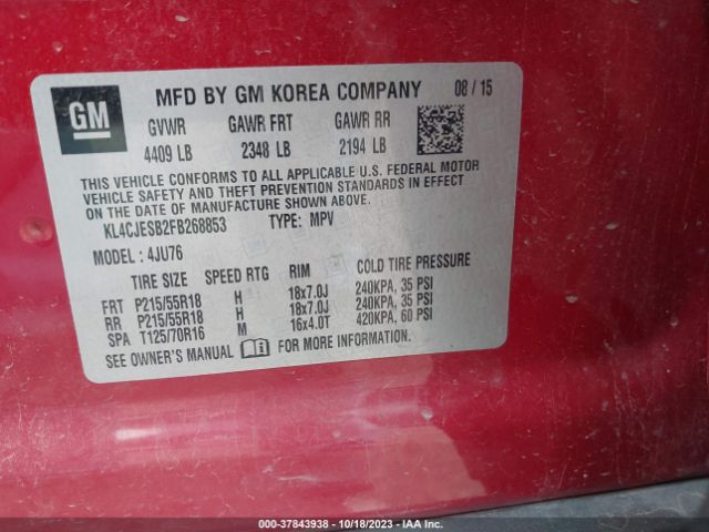 KL4CJESB2FB268853 Buick Encore