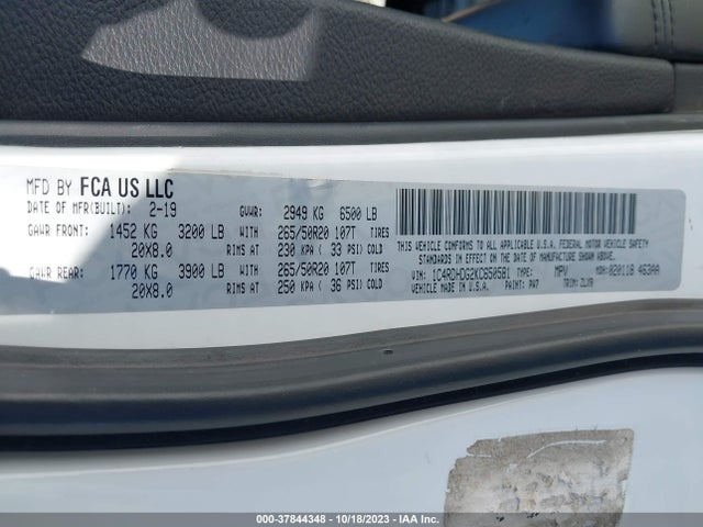 Dodge Durango Gt Plus Rwd 2019 1C4RDHDG2KC650581 Image 9