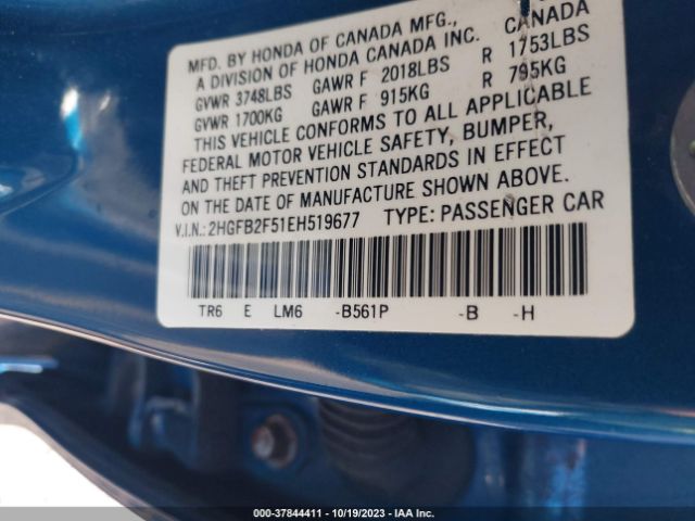 2HGFB2F51EH519677 Honda Civic Sedan Lx