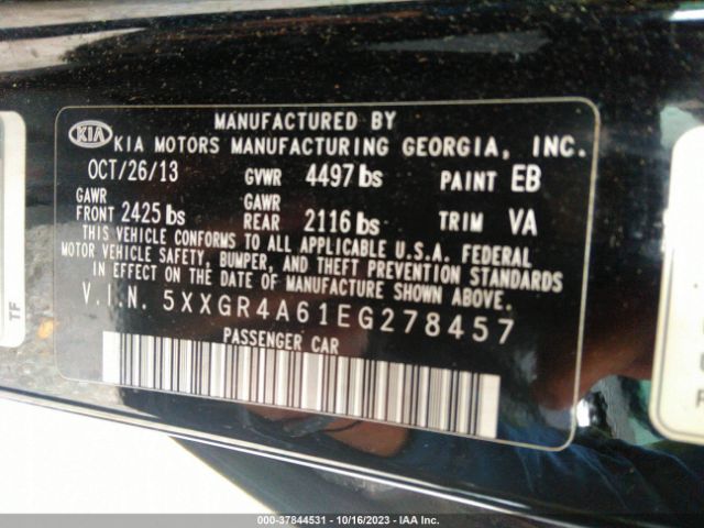 5XXGR4A61EG278457 KIA Optima Sxl Turbo