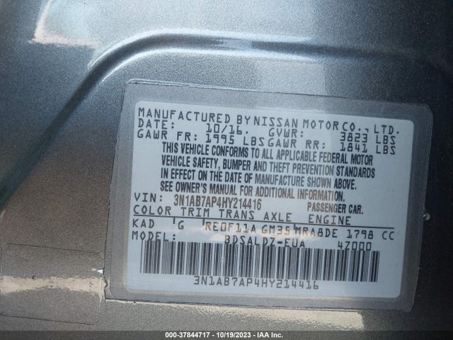 Nissan SENTRA SV 2017 3N1AB7AP4HY214416 Image 9