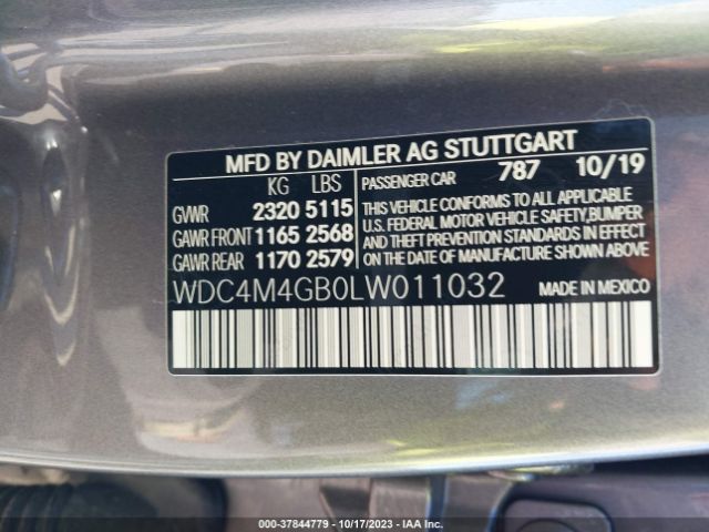 WDC4M4GB0LW011032 Mercedes-Benz Glb Glb 250