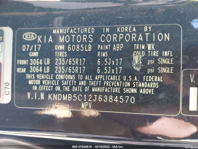 KIA SEDONA LX 2018 KNDMB5C12J6384570 Image 25