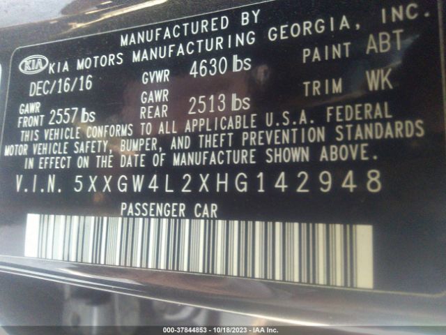 5XXGW4L2XHG142948 KIA OPTIMA SX