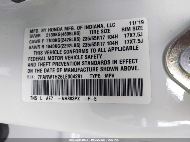 7FARW1H26LE004291 Honda CR-V LX