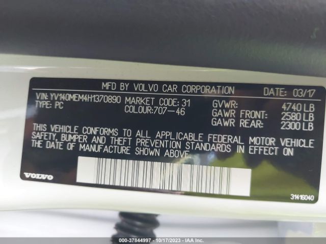 YV140MEM4H1370890 Volvo V60 Platinum