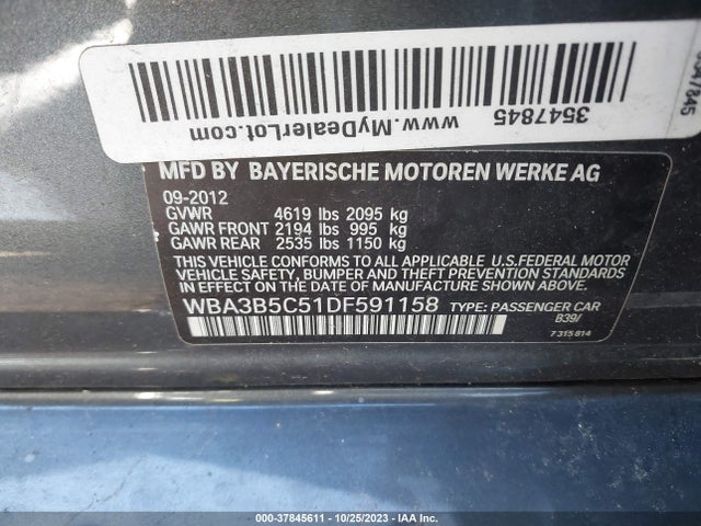 Aukcja sprzedaży 2013 Bmw 3 Series 328i Xdrive, vin: WBA3B5C51DF591158, numer aukcji: 37845611